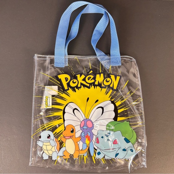 Nintendo Pokémon Clear Bag with Blue Handles - Picture 1 of 5